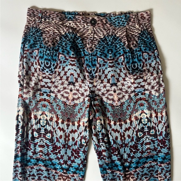 Anthropologie Elevenses Mosaic Print Cropped Trousers Size 8 - Picture 5 of 11